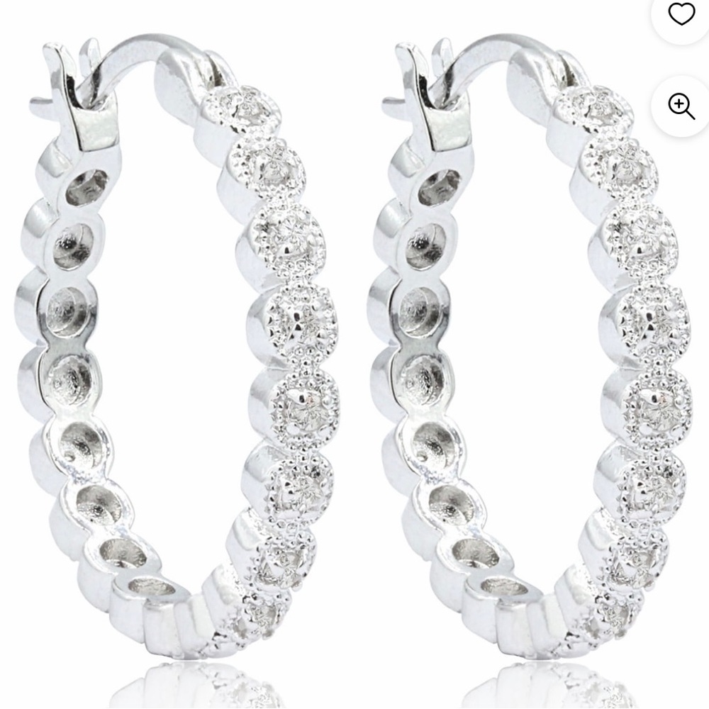 1/4 Carat Diamond Hoops